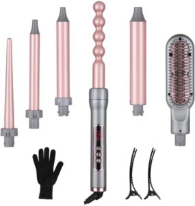 Curling Wand Set with Hair Straightener