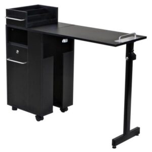 Icarus Black Manicure Nail Table Station