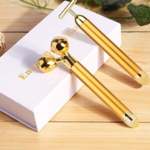 Face Massager Roller Golden 3D Roller Electric Sonic