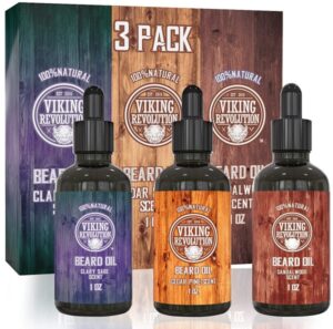 Viking Beard Oil Conditioner 3 Pack All Natural Variety
