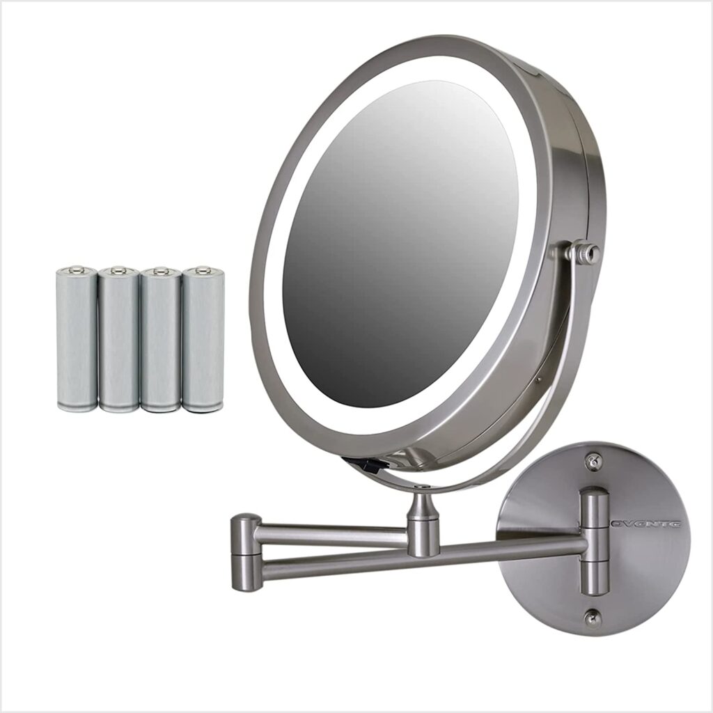 Ovente Lighted Wall Mount Makeup Mirror